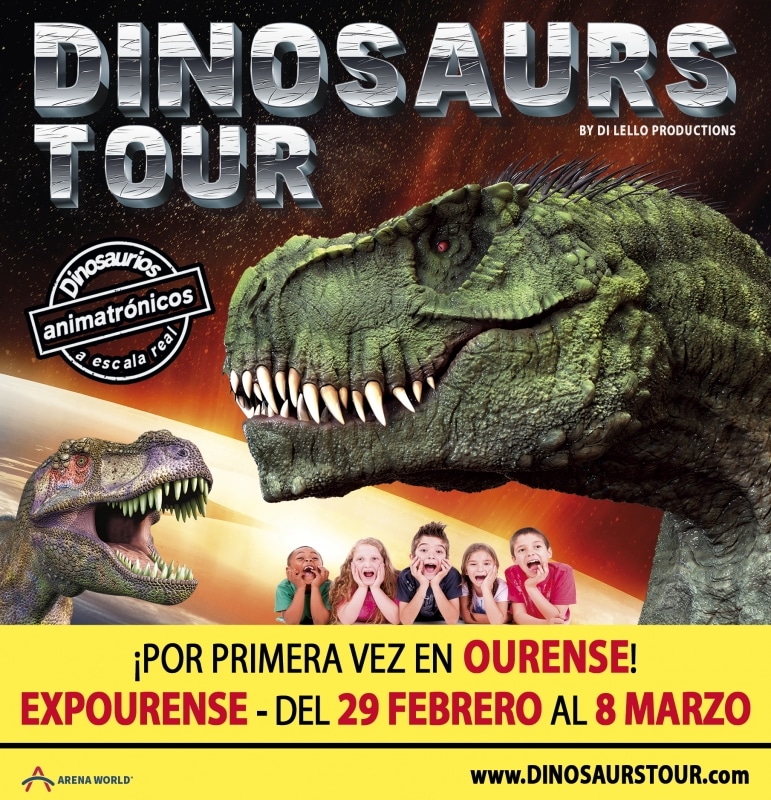 Dinosaurs Tour, la mayor exposición de dinosaurios animatrónicos, llega a  Ourense – Expourense